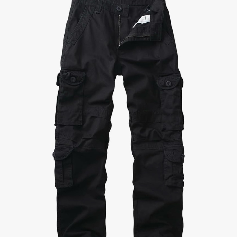 Amazon Men's Cotton Straight Leg Cargo Combat Work Pants with 10 Pockets